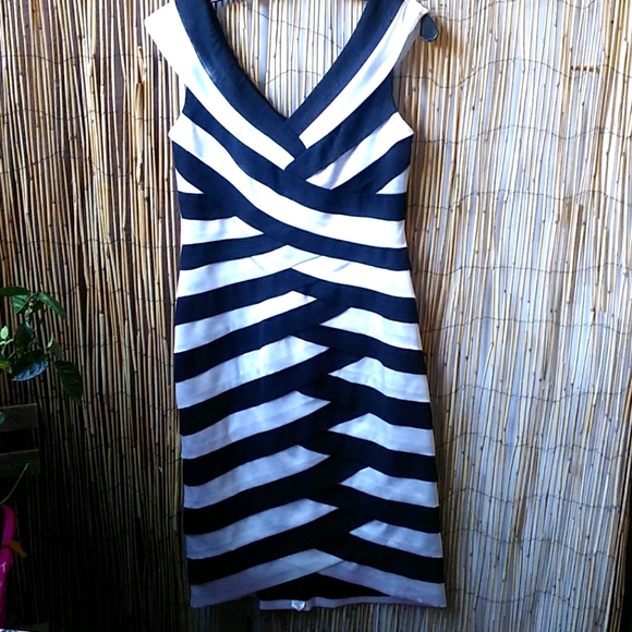 Black and White Cocktail Dress by Escape - Picture 1 of 11